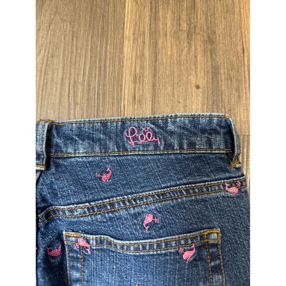 Vintage White Tag Lilly Pulitzer Embroidered Whale Jeans Size 0 Preppy Y2K - Picture 2 of 8